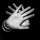 Someone's hands crossing